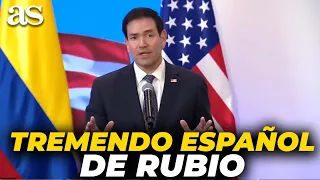 RUBIO IMPRESIONA con su ESPAÑOL en COLOMBIA tras el ACUERDO DE SEGURIDAD con DE LA ESPRIELLA