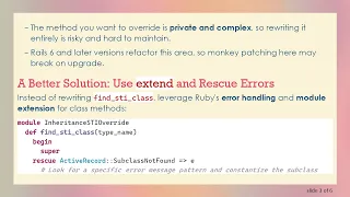 Monkey Patching find - sti