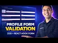 Zod Validation in React Hook Form Profile Form Validation Next js TS