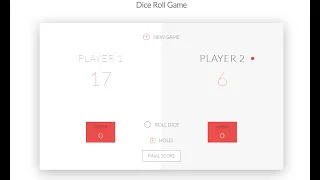Dice Roll Game using JavaScript
