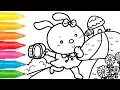 Coloring Pages for Kids Rabbit Bunny Easy Drawing for Children