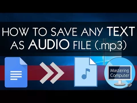Download MP3 HOW TO SAVE ANY TEXT AS AUDIO FILE (.mp3) || GOOGLE TRANSLATE