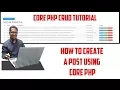 How to Create a Post using Core PHP