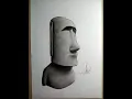 Lagu Time lapse Menggambar Moai / Emot batu #menggambar #moai #batu #shortvideo