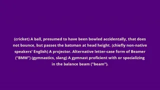 what is the meaning of beamer