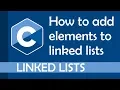 Adding elements to a linked list