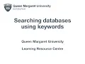 Searching databases using keywords
