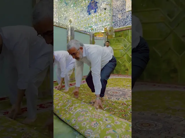 ⁣غسل و تزيين أروقة الضريح الطاهر للمولى أمير المؤمنين (عليه السلام) بمناسبة عيد الغدير الأغر