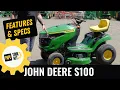 John Deere S100 Riding Lawn Mower Overview