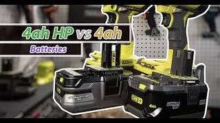 Ryobi 4ah HP Battery VS 4ah Black Battery