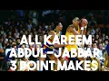 All Kareem Abdul-Jabbar career 3 Pointers