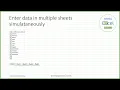 Enter data in multiple sheets simultaneously