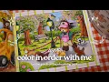 ASMR color in order with me Bobbie Goods On the Job Dog Walker page using Ohuhu markers ep 4