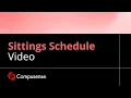 Sittings Schedule