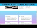 Responsive Bootstrap Web Design part 2 Web Design Tutorial Website development Create a website