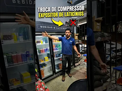troca de compressor espositor de laticínios #espositor #laticinios #compressor