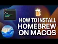 Installing Homebrew on macOS Tahoe using Terminal