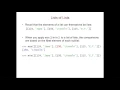 max min and Lists of Lists