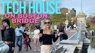 TECH HOUSE ON A BOSTON BRIDGE AFTERNOON PARK VIBES BOSTON COMMON PUBLIC GARDEN MER BEAR