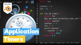 Blender Python Tutorial Application Timers learn python for beginners