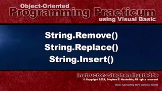 OOP Programming VB - 05I String Remove Replace Insert