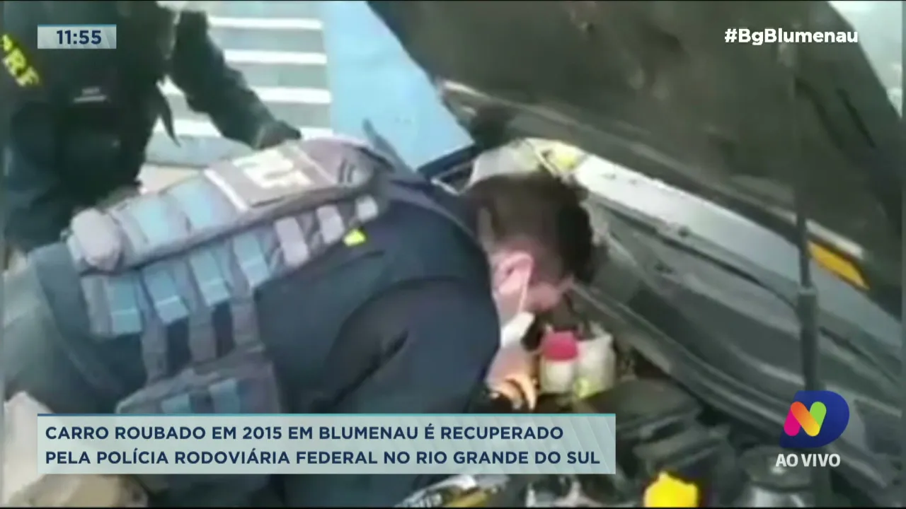 Carro roubado em 2015 em Blumenau é recuperado pela PRF no Rio Grande do Sul