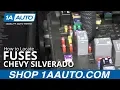 How to Locate Fuses 14-19 Chevy Silverado
