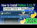 How to Install Python 3 12 7 on Windows 10 2024 Update Demo Python Program