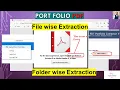 Extraction of Portfolio PDF Files - FILEWISE and FOLDERWISE Multiple Folder in one Time-TARD