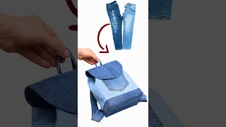 How to Upcycle Old Ruined Jeans Into a DIY Denim Backpack Miarti Reuse 🧵
