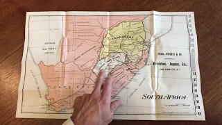 South Africa Military advertising map 1899 Transvaal Britain War Chase Roberts
