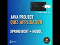 Java Project - Quiz Application Java Spring Boot MySQL Part 2
