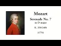 Mozart: Serenade No. 7 in D major, K. 250/248b "Haffner" (with Score)