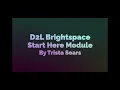 Creating Start Here Page in D2L Brightspace