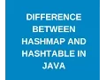 Differences between Hashmap and hashtable in java
