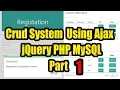 Crud System Using Ajax jQuery PHP MySQL part 1