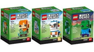 All LEGO Minecraft Brickheadz 2023 Compilation/Collection Speed Build