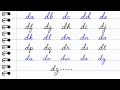 Cursive Handwriting Joining Letters How to Join Letters in Cursive D with A to Z