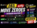 283 Move Zeroes in Tamil Optimized Approach in 5 Minutes Two Pointer