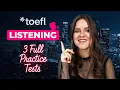 3 TOEFL Listening Practice Tests with Answers | Score 30/30 Method