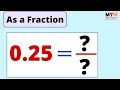 0 25 as a fraction simplified form