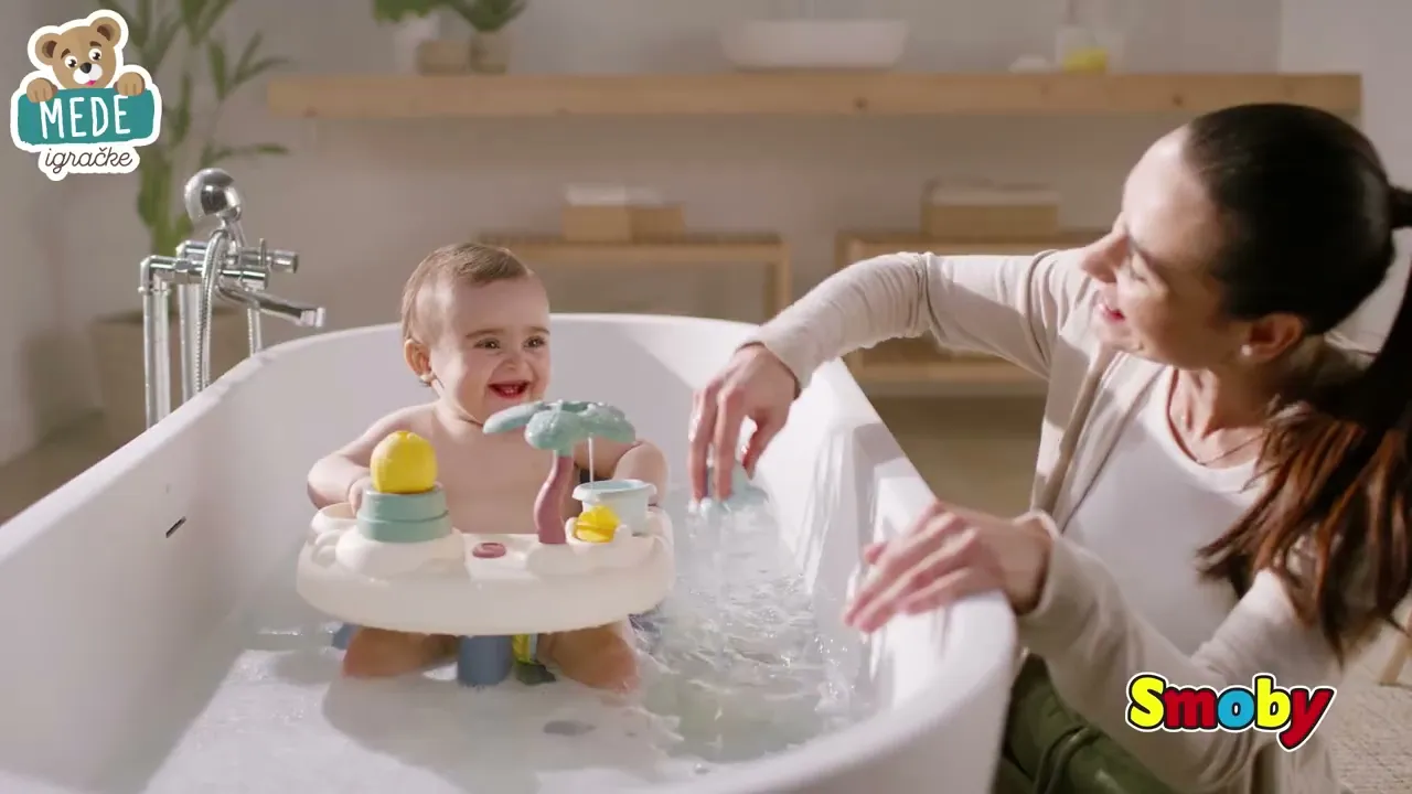 Igračke za kupanje - Sjedište za kadicu s magičnim cvijetom Little Baby Bath Time Smoby - 4
