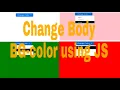 Change background Color of web page by clicking a button using JavaScript JS lecture 11