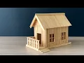 Download Lagu How to make a simple ice cream stick house for school project - tutorial for beginner