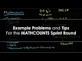 Example Problems and Tips for the MATHCOUNTS Sprint Round