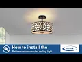 Install the WSCL30S DLLT Drum Ceiling Light Modern 3-Light Silver Kitchen Light with Double Shade