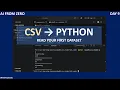 Read CSV Files with Python for Beginners AI From Zero Day 9