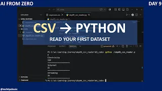 Read CSV Files with Python for Beginners AI From Zero Day 9