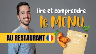 How to read and understand the French menu