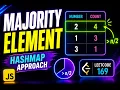 Majority Element Using HashMap in JavaScript